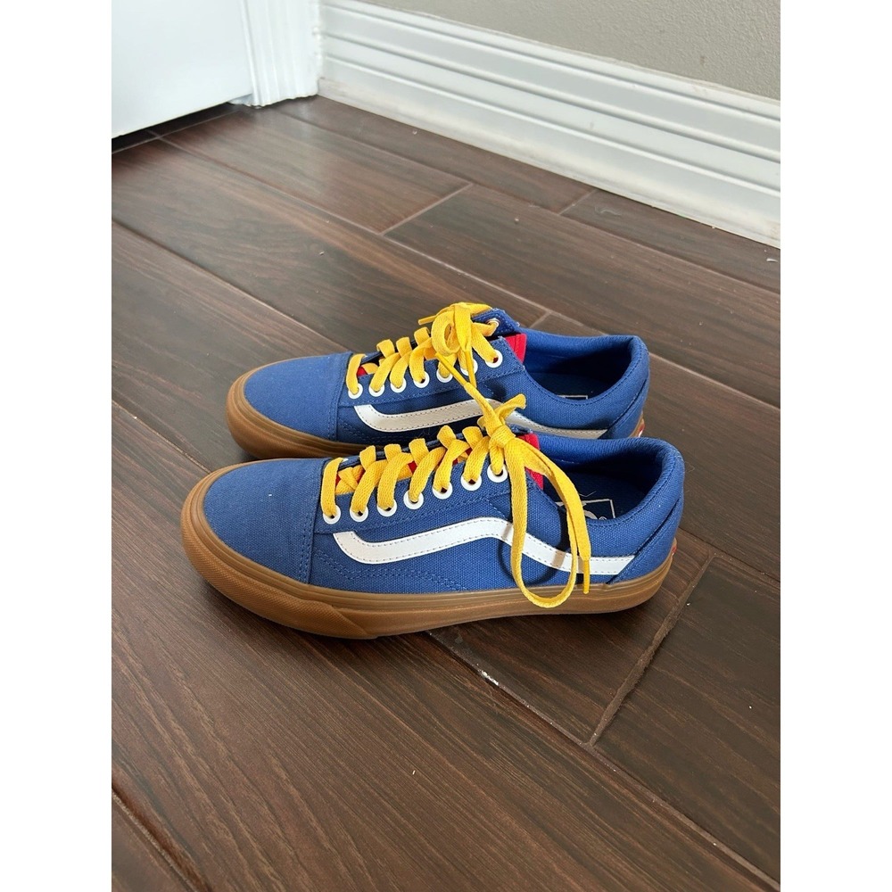 Vans Old Skool Sneakers Unisex Blue Royal blue Canvas Skate Shoes SIZE 6.5 M 8 W